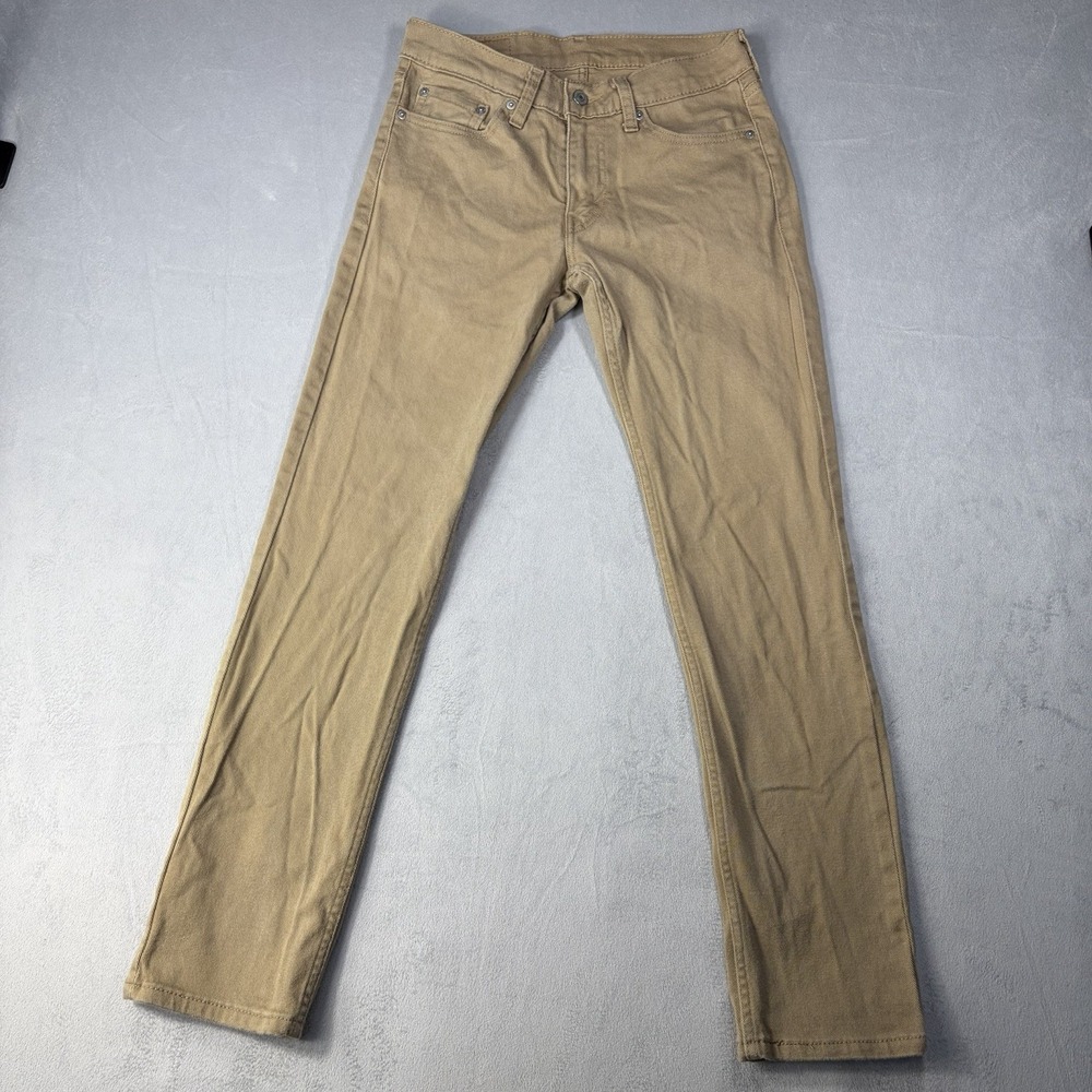 Levi's 511 Slim Fit Jeans Men's 28x30 (28x27)Tan Beige Khaki Stretch Denim Pants